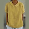 Loose T-shirt Lapel Shirt Women's Short-sleeved  Top