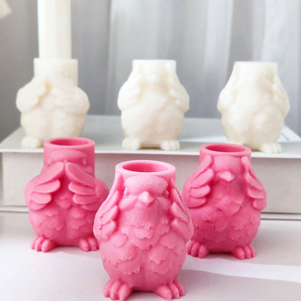 Silicone Candle Holder Mold Concrete Caste Molds for Pillar and Light Candles Home Decoration Easy Release Crafting