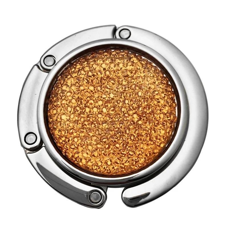 

Крючок для сумки на стол, модный, портативный, складной, круглый, блестящий, бриллиантовый, кошелек, сумка на стол, крючок для вешалки, вешалка для ключей оранжевый