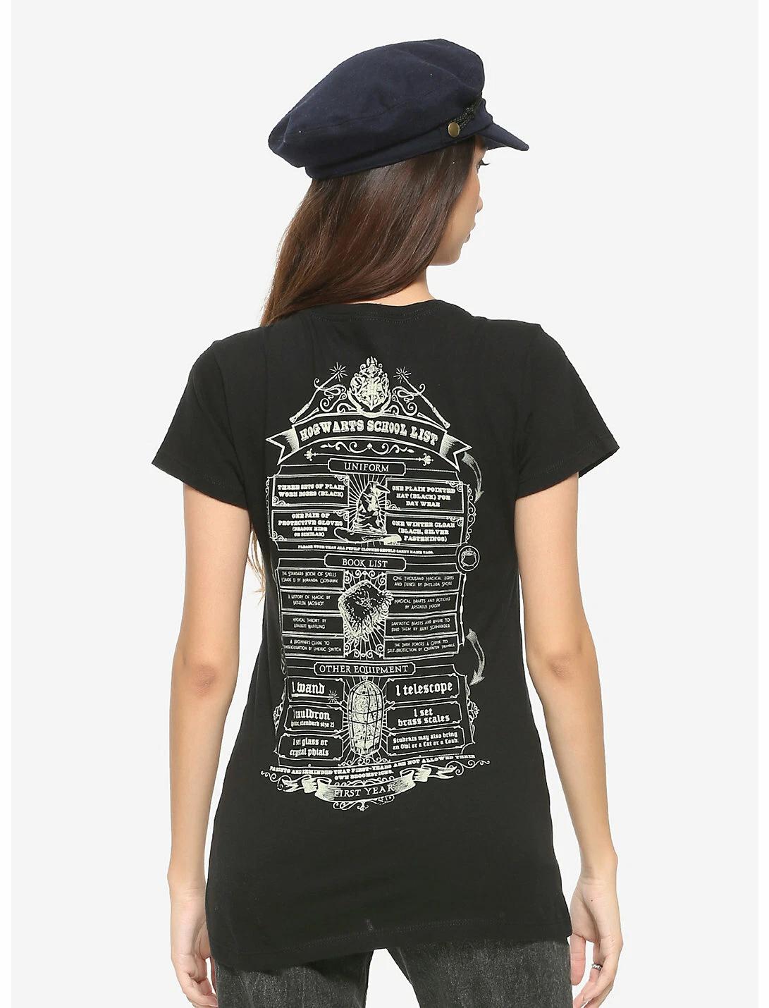 Harry Potter Juniors Hogwarts School List T-Shirt New XS, S, XL, 2XL L