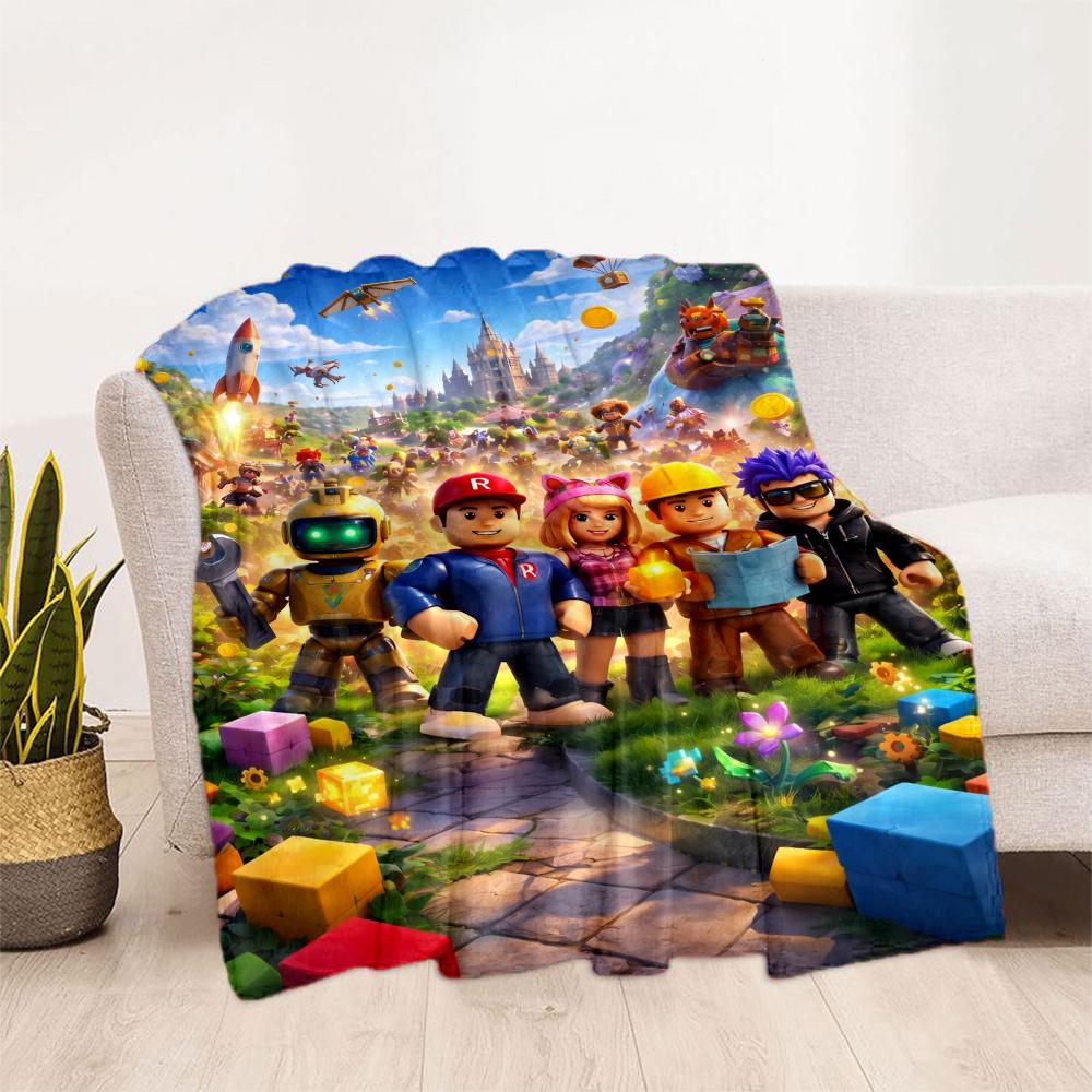 Roblox Street Style Avatars Blanket Durable Comfort Suitable For Picnics Office Sofa For All Seasons Playful Design