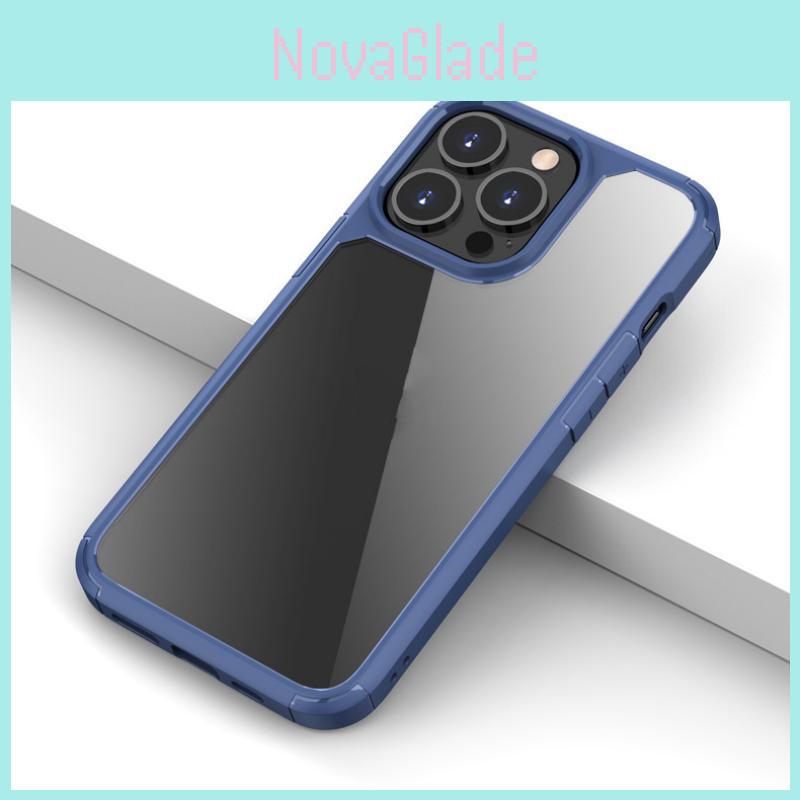 Iphone14 Transparent Pc Soft Edge Case Shockproof And Stylish Compatible With Multiple Models