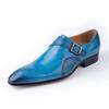 Fashion Fashion Blue Black Men Loafer Shoes Elegant Dress Formal Suit Breathable Leather Shoe No Slip Handmade Monk Nice Adult Footwear