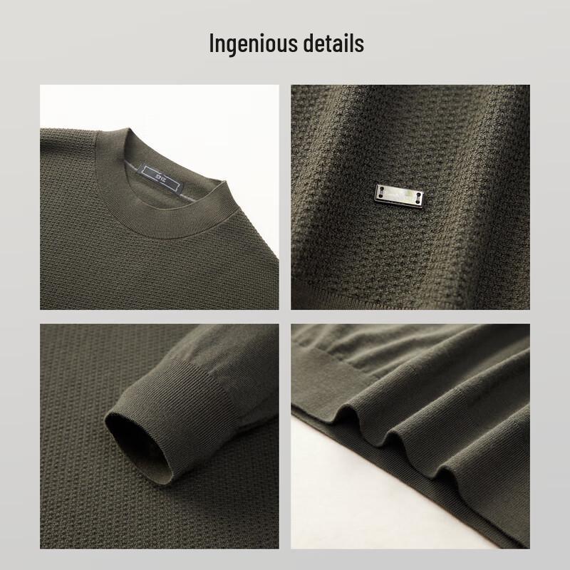 EMZ Erdos Men's Wool & Cashmere Blend Round Neck Sweater