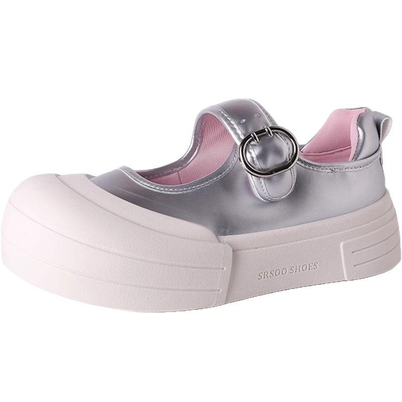 Round head Mary Jane single shoes women's shoes with skirts spring and summer new fashion platform muffin shoes big head Japanese board shoes