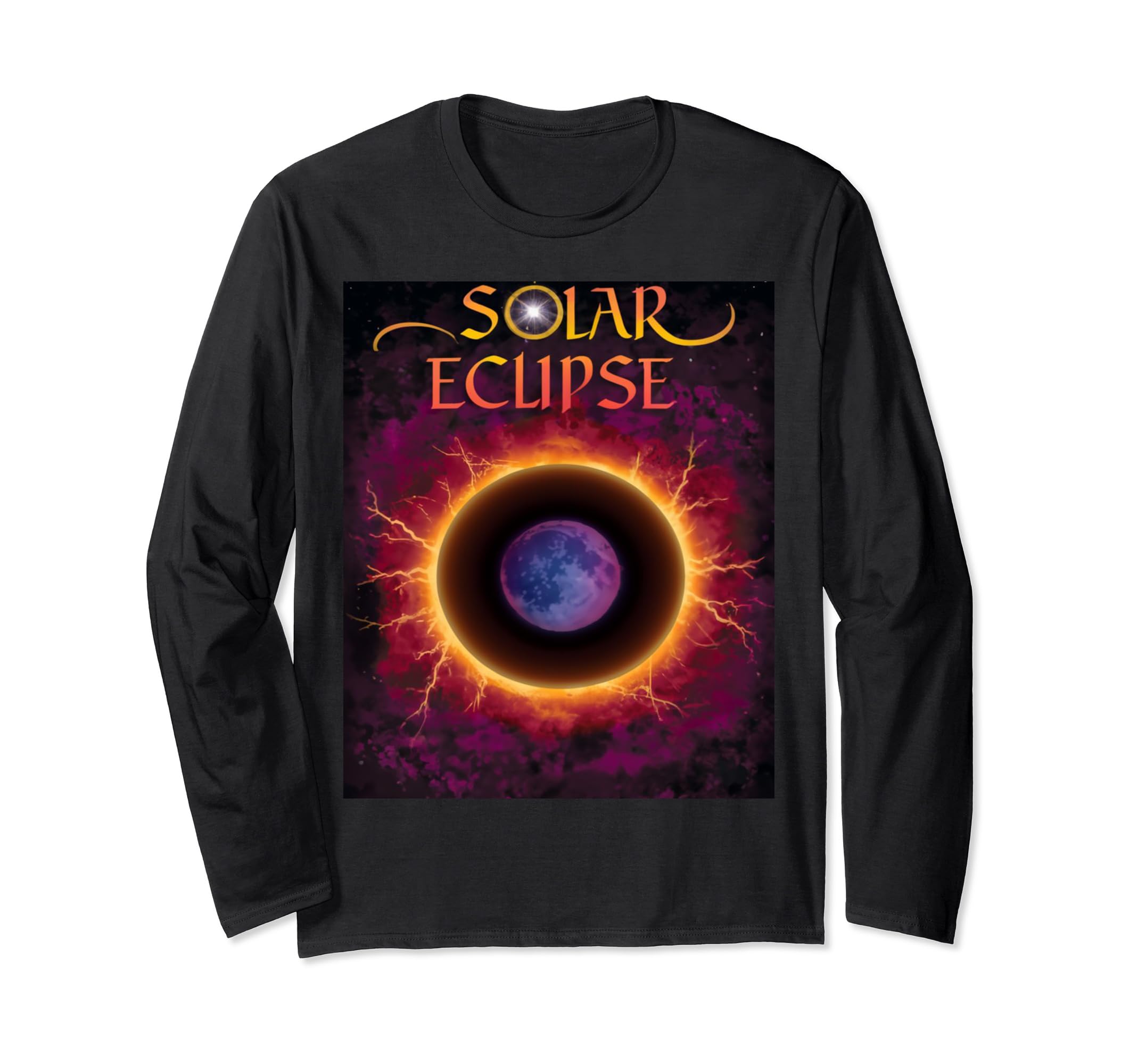 

Solar Eclipse the Umbra Obscuring the Sun For Men Long Sleeve Moon s T-Shirt T-Shirt чёрный