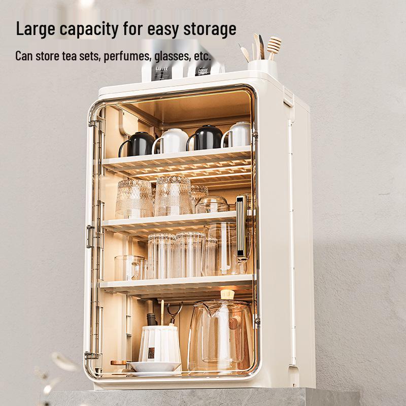Dustproof Tea & Coffee Cup Storage Organizer – Desktop Holder & Draining Box for Cups & Mugs