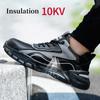 Electrical Insulation 10KV Men Work Safety Shoes Lightweight Safety Boots Indestructible Anti-smash Protective Work Sneakers