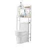 Over Toilet Storage Shelf,2/3-Tier Freestanding Over The Toilet Storage,Metal Bathroom Shelves with Paper Holder and Removable