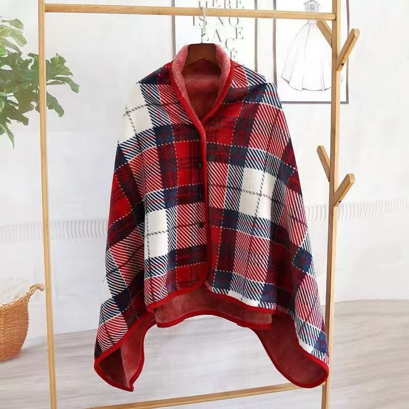 Thin office shawl student dormitory nap blanket nap shawl with buckle