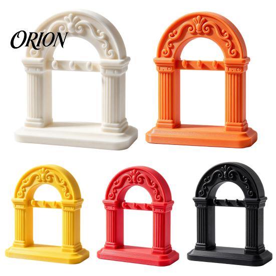 Key Holder for Entryway Roman Arch Holder, PLA 3D Printed Decorative Organizer Storage Stand with 3 Hooks, Table Tabletop