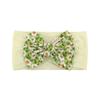 baby new children's hair accessories cute baby floral seamless wide headscarf nylon bow baby headband