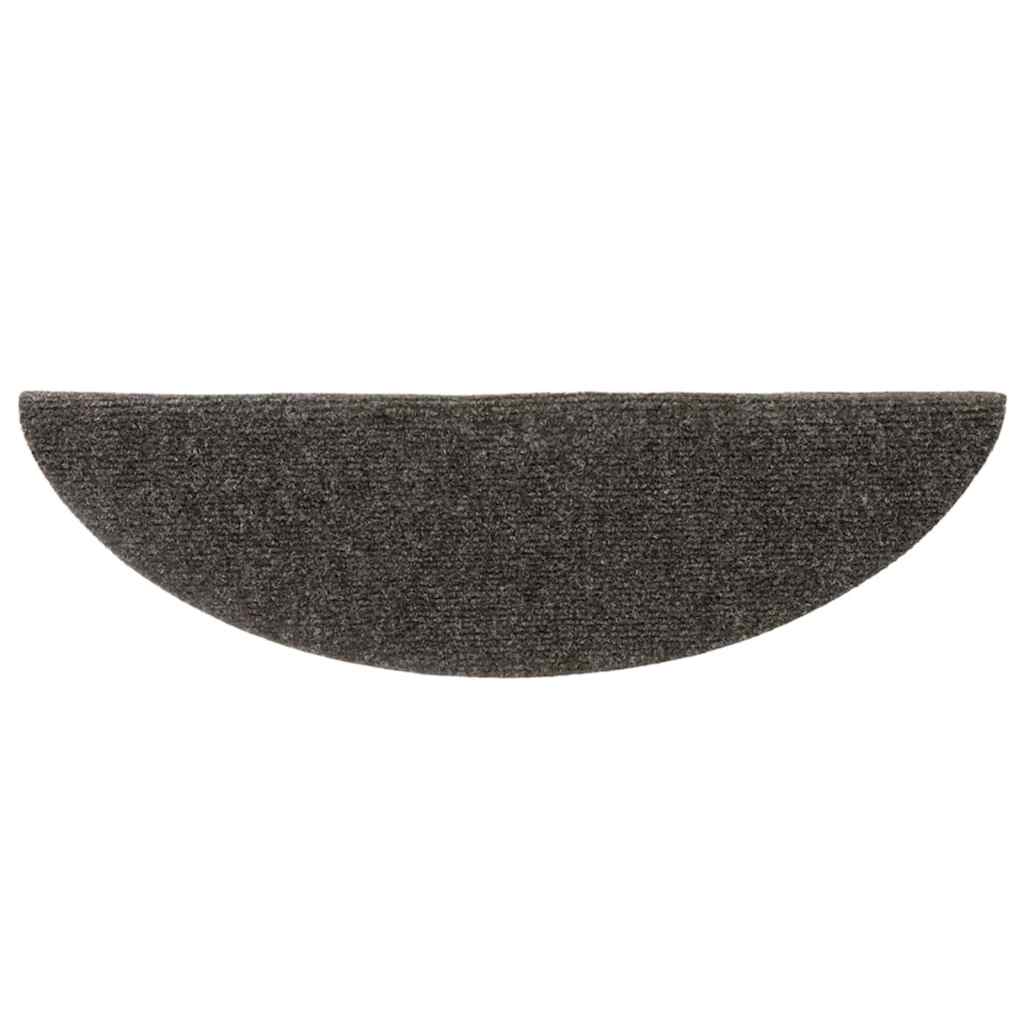 Self Adhesive Stair Treads 5 Pcs 56 X 17 X 3 Cm Anthracite Semi Round