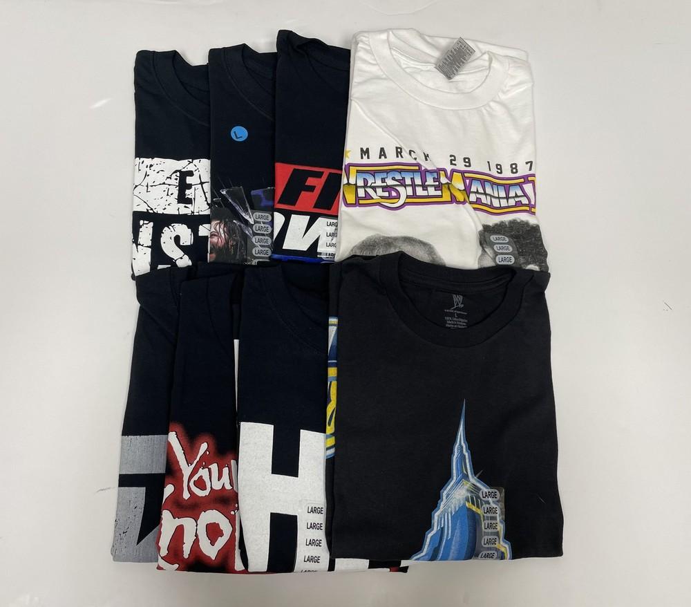 

Lot of 8 Men Size Large T-shirts | Cena Orton Undertaker The Rock (L) L