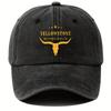 Adjustable Retro Yellowstone Dutton Ranch Printed Baseball Hat - Black Antique, Unisex's and Women's Casual Style