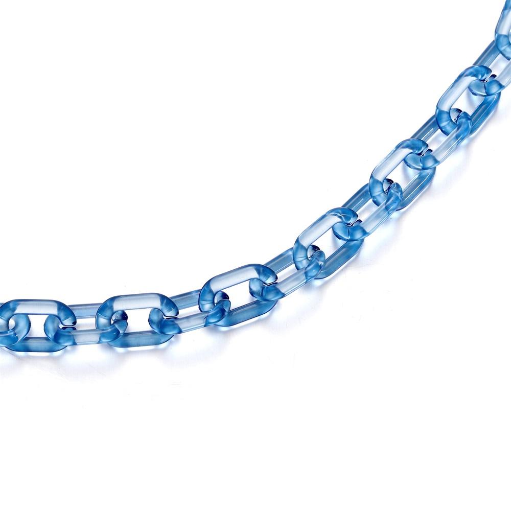 50/100pcs Colorful Acrylic Link Chain Lobster Clasp Keychains for DIY Necklace Chain Jewelry Making Accessories Supplies