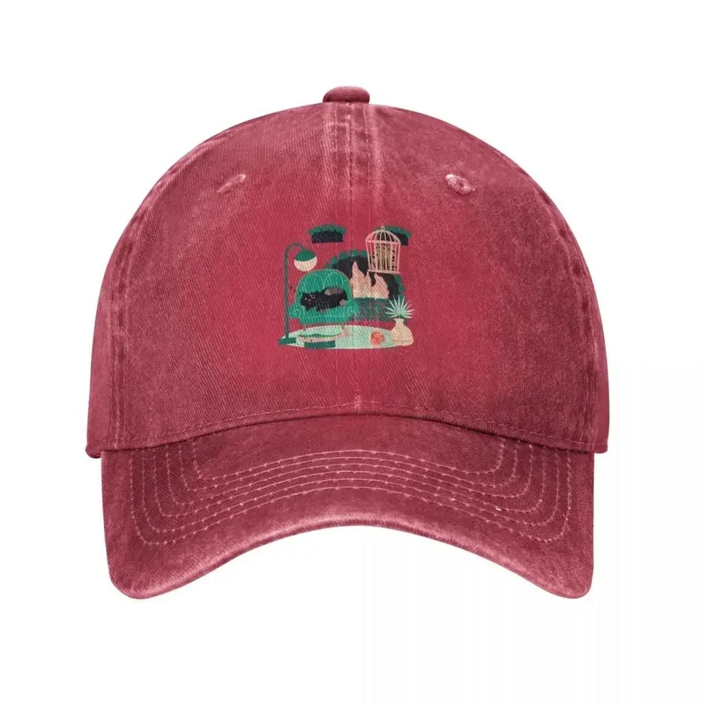 Truffle the Cats Staycation Baseball Cap Christmas Hat tea Hat Golf Women Unisexs