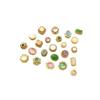 Dull Gold Cat's Eye Stone Spacer Beads with Imitation Jasper for DIY Bracelets and Necklaces