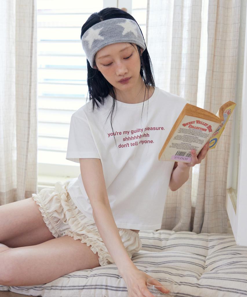 LOTSYOU Lotsyou_Guilty Pleasure Baby T-Shirt Ivory