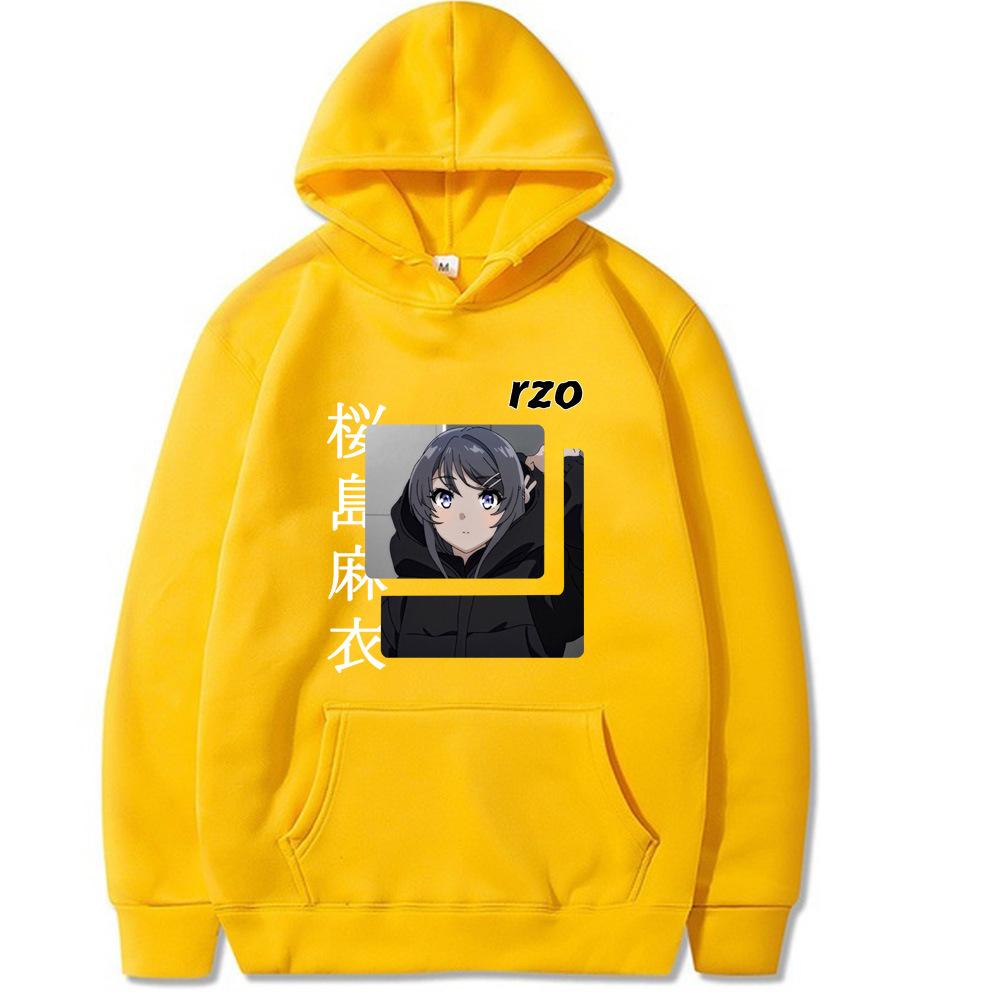 2025 Autumn/Winter Sakurajima Mai Japanese Anime New Hoodies Men's and Women's Harajuku Hoodies Street Wear Warm Hoodies