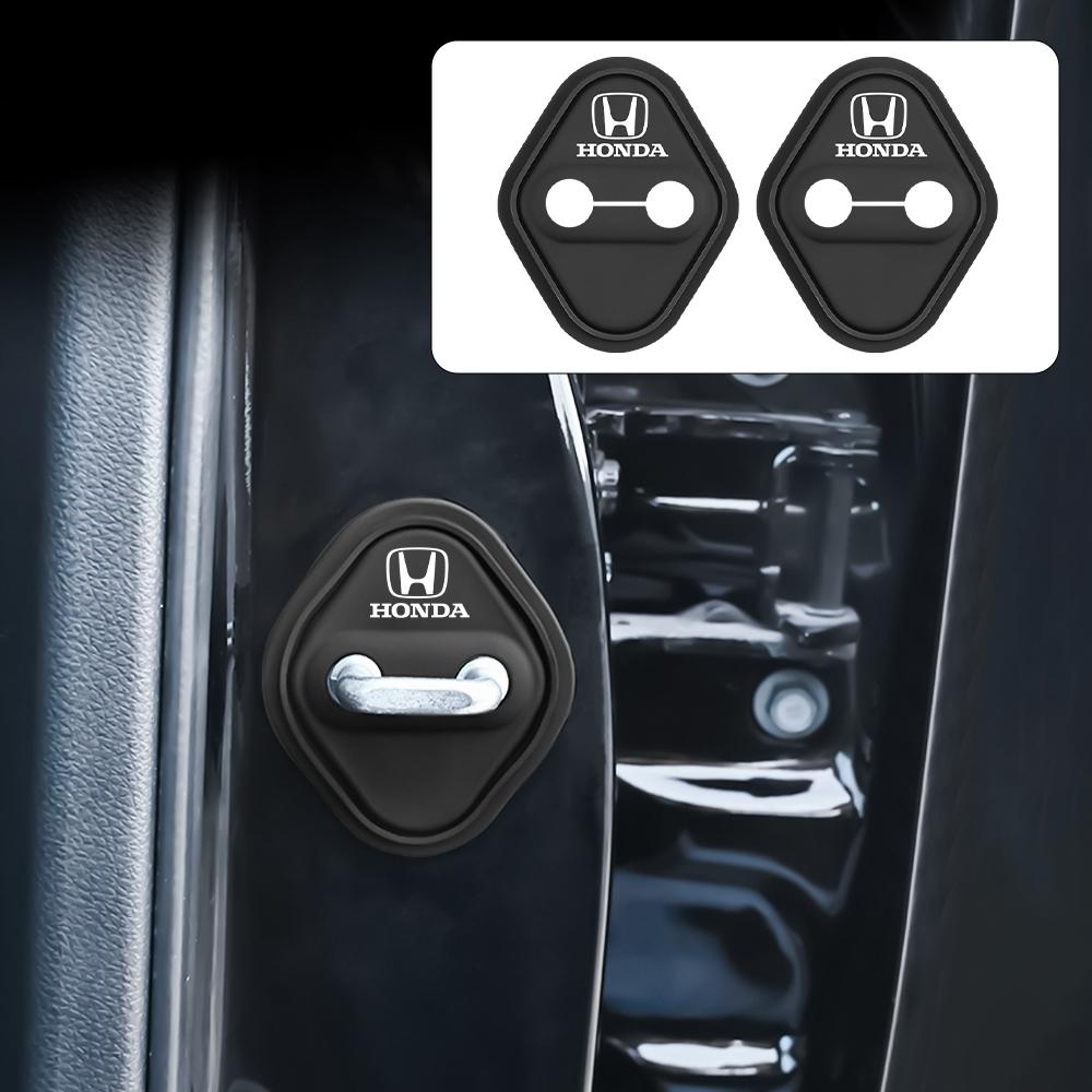 2/4Pcs Silicone Auto Door Lock Protective Cover Anti-Collision Shock Absorbing Pad Car Accessories For Honda Civic XR-V CRV Fit OW6
