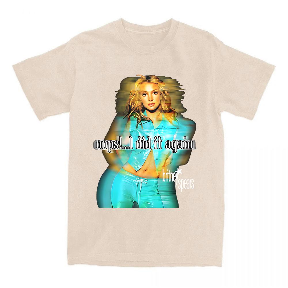 2025 Album Oops!... I Did It Again T-shirt Singer Graphic Tshirt Women Men Clothes Summer Cotton Unisex Streetwear