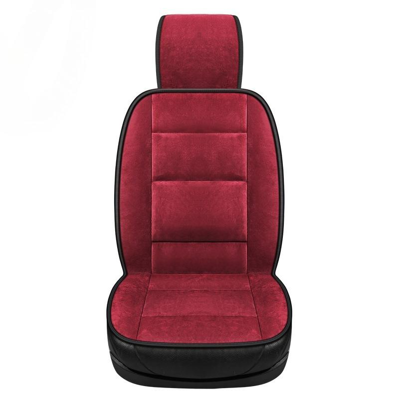 Coussin de Siège Auto d'Hiver Coton Duveteux Épaissi Peluche Courte Chaud Coussin de Siège Coussin de Canapé de Bureau Une Pièce avec Support Lombaire
