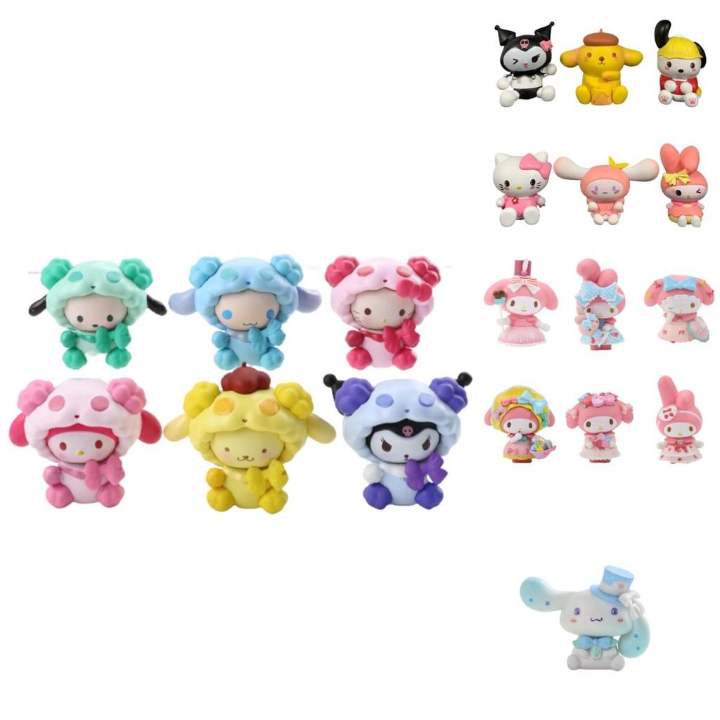 Cute Sanrio My Melody Figure Doll Toy Set For Home Decor And Cake Topping