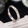 925 Sterling Silver Heart Pink Zircon Crystal Couple Rings For Woman Men Lovers Wedding Engagement Party Gift Charm Jewelry