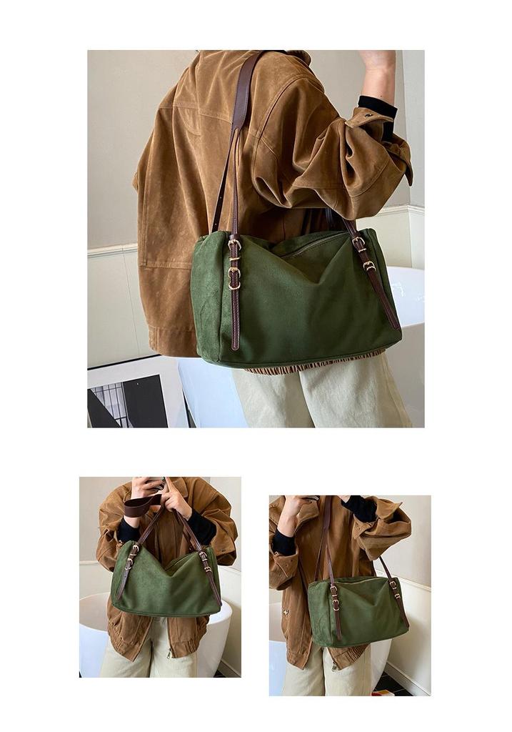 Korean Style High-End Suede Plush Retro Crossbody Bag for 2026 Summer
