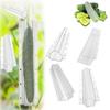 Molde de modelagem de pepino Moldes de cultivo de vegetais de jardim de plástico transparente reutilizáveis Molde de cultivo de vegetais fácil de usar para pepino, tomate, cenoura
