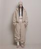 AWOSWEIB Over Shape Fleece Pants - Ivory