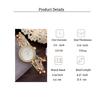 New Women's Luxury Gold Thick Chain Watch with Multi-color Diamond-embellished Dial, Retro Style Bracelet Quartz Wristwatch