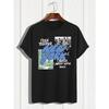 European Size Men's Summer Printed Short Sleeve T-Shirt Top