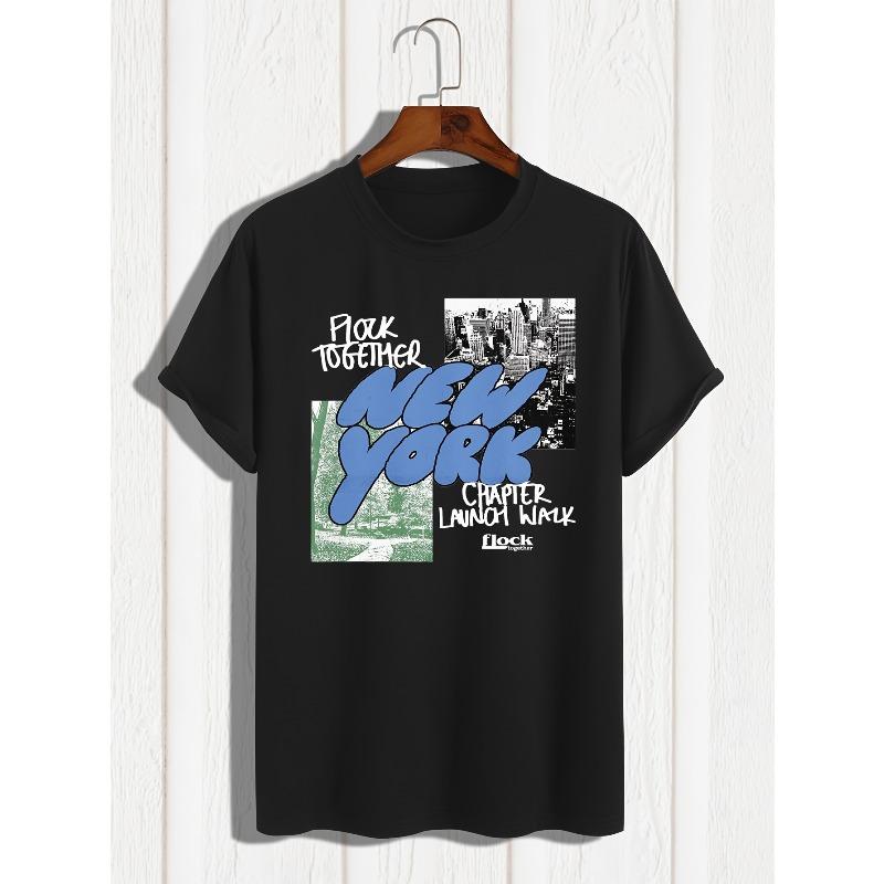 European Size Men's Summer Printed Short Sleeve T-Shirt Top