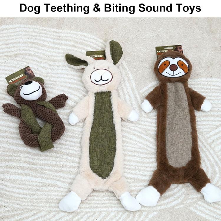 Dog Molar Toy Squeaky Interactive Prevent Obesity Grinding Resistant Bear
