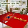 Crystal Velvet Square Rug Custom NameLamine Yamal Pattern Non Slip Home Floor Decor Rug