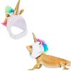 Lizard Hat for Bearded Dragon - Soft Fuzzy Plush Cap with Adjustable Chin Strap & Crown Decor Reptile Headwear Halloween Costume Outfit Photo Props