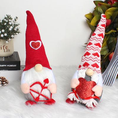 Valentine'S Day Love Faceless Doll, Couple Rudolph Dwarf Doll Window Decoration Gift