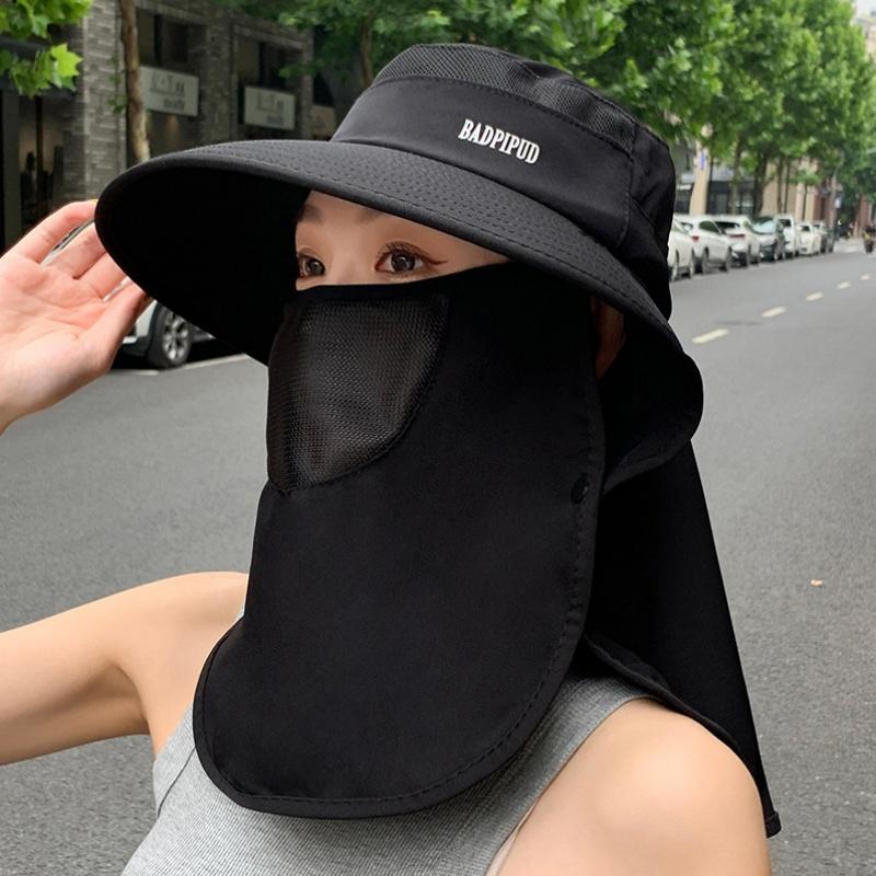 Sun Hat For Women Uv Protective Wide Brim Summer Hat Shawl Neck Protection Breathable Fishing Hats For Outdoor Sports