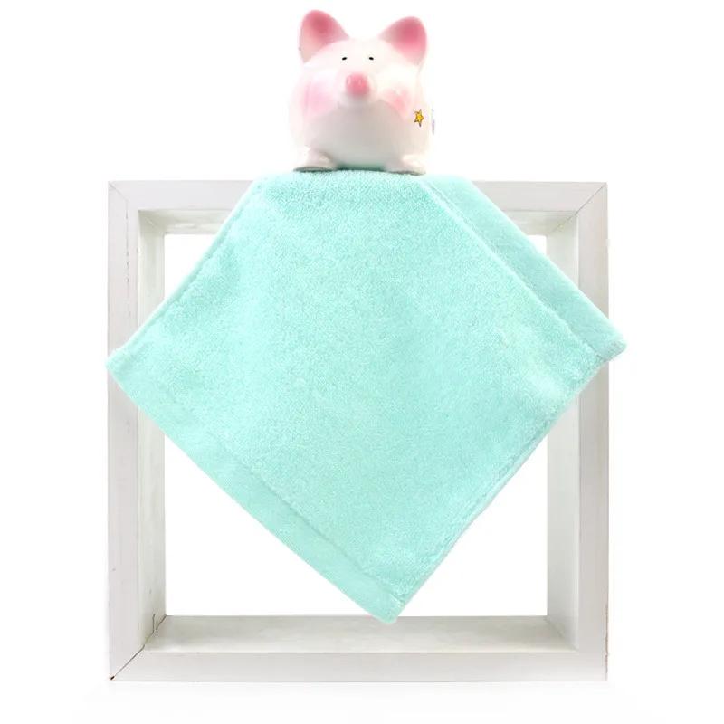 1Pc 20x20cm Solid Color Cotton Soft Absorbent Home Bathroom Children Kids Baby Small Square Face Towel