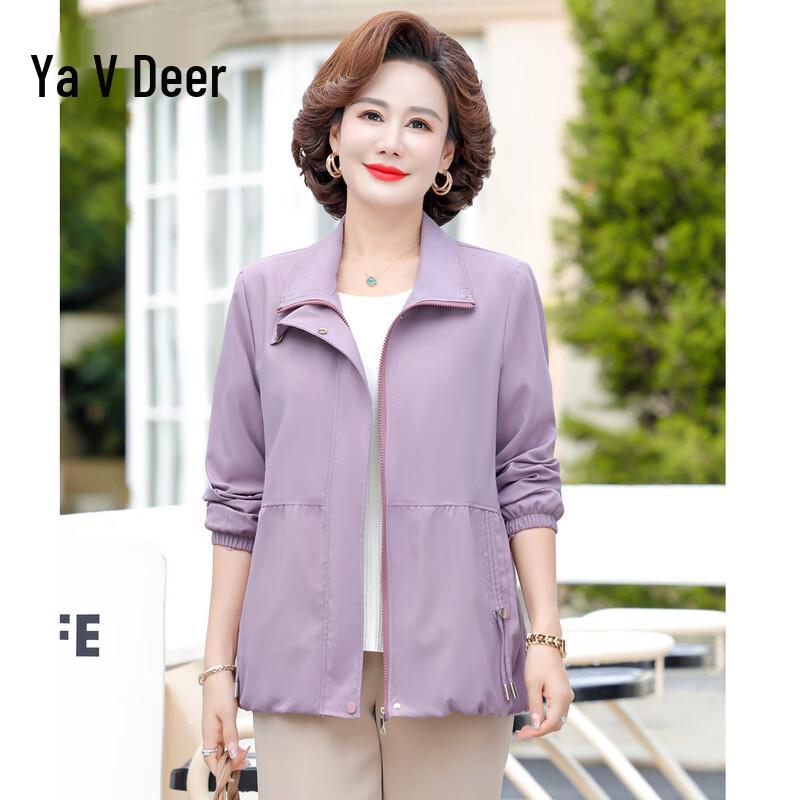 Yalu Mid-Aged Women's Fashion Windbreaker Jacket