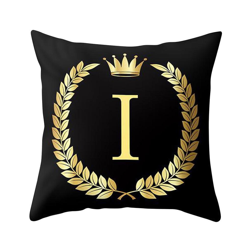 Cover Black And Gold Letter Case Sofa Cushion Cover Home Decor