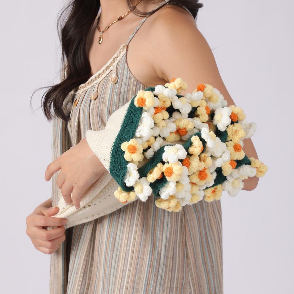 Flower Bouquet Blanket Handmade Crochet Flower Blanket,Soft and Lightweight Knitted Throw Blankets for Birthday Wedding Valentin