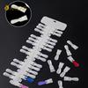 Removable Nail Art Display, Natural Clear Color Card, Teardrop Design, False Nail Tips Rack for Manicure Gel Polish Practice 36P
