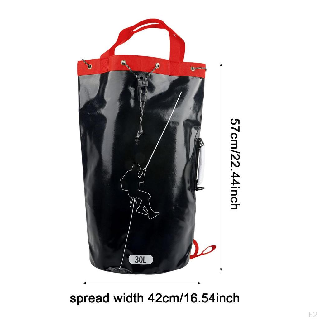 Backpack Rope Carrier Bag with Drawstring Closure Designed for Arborist Gear in Outdoor Settings