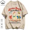 Classic Color Scheme T-Shirts For Unisex Retro Oversized Short Sleeves Fashion Couple Clothes Unisex Simple Basics Clothing