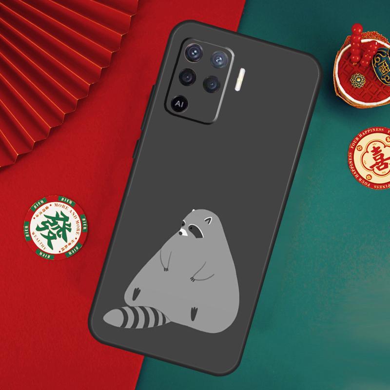 Cartoon Raccoon Kawaii Case For Oppo A6 A5 Pro A15 A18 A38 A58 A78 A98 A54 A74 A94 A17 A57 A80 A60 A40 A16 A76 A96