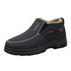 2025 new cotton shoes men's winter one-pedal piled thickened warm cloth shoes non-slip soft sole in the elderly men's shoes