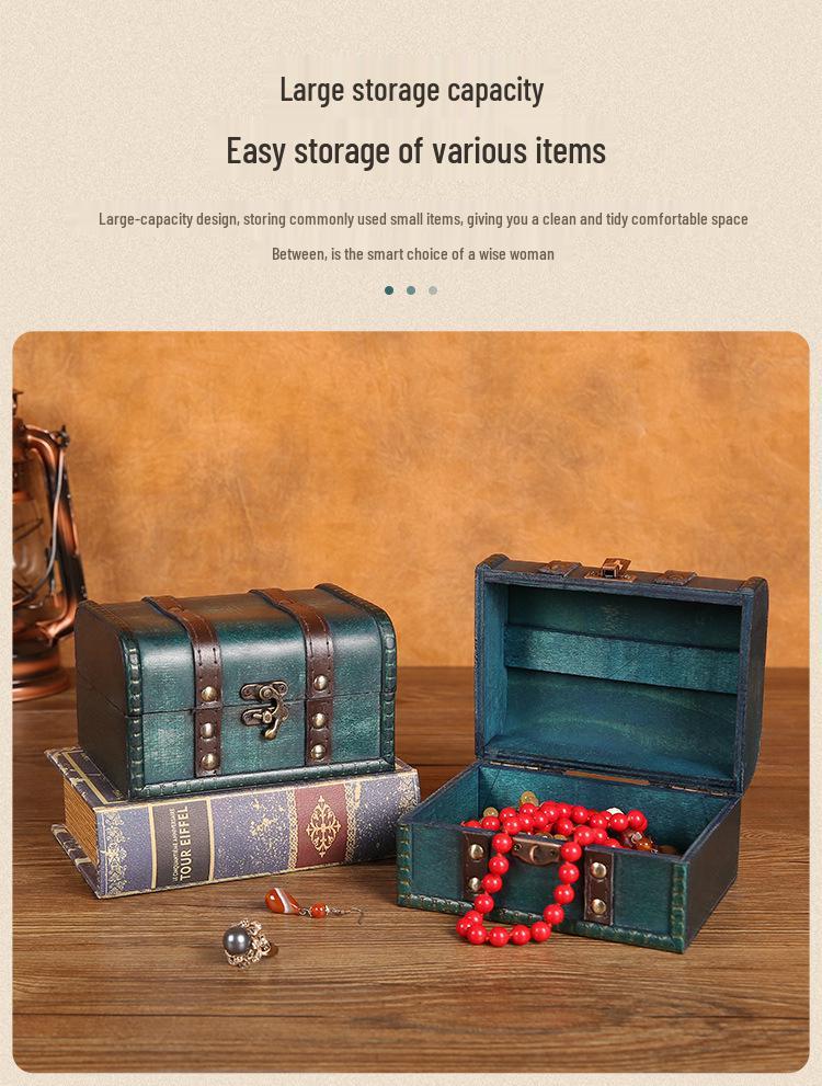 Handgefertigte Europäische Retro Holz Schmuck Geschenkbox